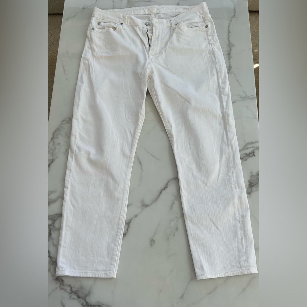 7 for all mankind white jeans